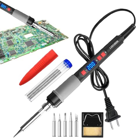 Kit de soldador, soldador, soldadura de temperatura ajustable soldador de hierro, máquina soldadora de mano de calentamiento rápido para accesorios de reparación eléctrica