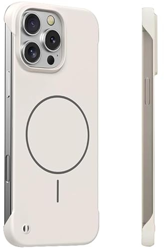 FAOMSEBS Senza Bordo Cover per iPhone 15 Pro per MagSafe, (Sensazione di Metallo Nudo) [Magnete Potente Integrato] [Dissipazione Rapida del Calore] Sottile Custodia per iPhone 15 Pro Cover