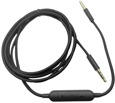 Zqxnt Câble de casque de jeu détachable pour casque G433 G233 GPROX - Cordon tressé de 3,5 mm avec micros et fil de contrôle en ligne - Câble de casque de jeu amovible