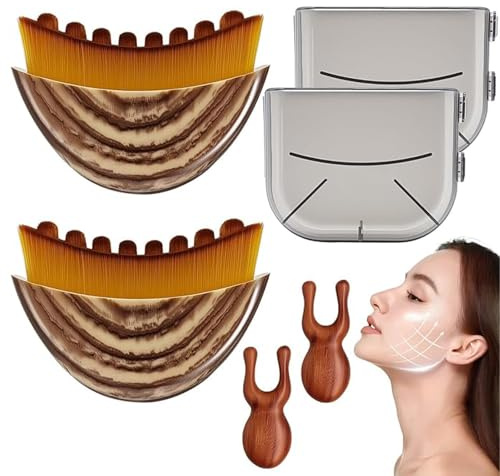 4 Stück Lymphatische Set, Lymphbürsten Gesicht, Lymphatische Gesichtsbürste Für Tägliche Gesichtsmassage, Schöne Frauen, Reisen Notwendig, Hautpflege Notwendig, Raffinierte Frauen Notwendig ,6.3*5 Cm