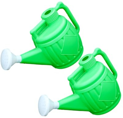DECOMELODY Lot de 2 Arrosoirs de Jardin Verts 5L en Plastique Épais Arrosoirs pour Intérieur et Extérieur Arrosage Pratique et Solide des Plantes Fournitures de Jardinage Efficaces