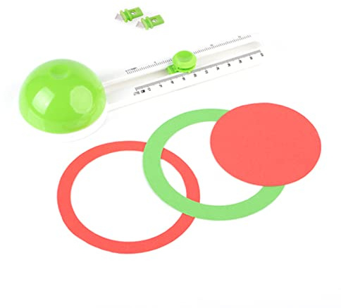 Aumotop Cortador de Papel con Cabezal Cortador de Repuesto, Circular Giratorio para Flores Tridimensionales, Verde