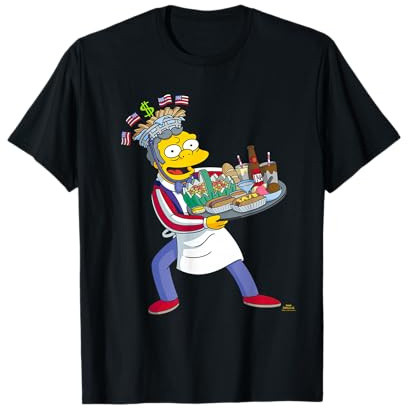 The Simpsons Moe America Suit USA 4th of July BBQ Cookout Camiseta