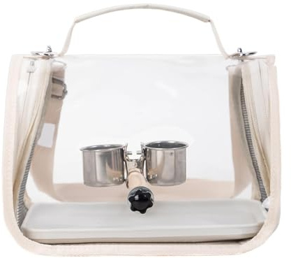 Porta uccelli, borsa da viaggio portatile da 28 x 20 x 22 cm con gruccia, zaino per il trasporto per pappagalli con finestra di ventilazione, uso per campeggio e viaggi all'aria aperta