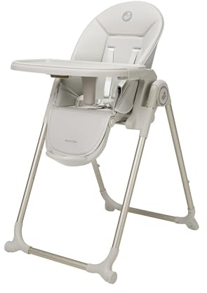 Maxi-Cosi Ava2,Seggiolone Pappa 0-3 Anni (Fino a 15 kg), Seggiolone Pieghevole Compatto, Leggero (9,45 kg), 5 Reclinazioni e 6 Altezze, Vassoio Rimovibile Con Una Mano, 2 Ruote, Elegance Beige