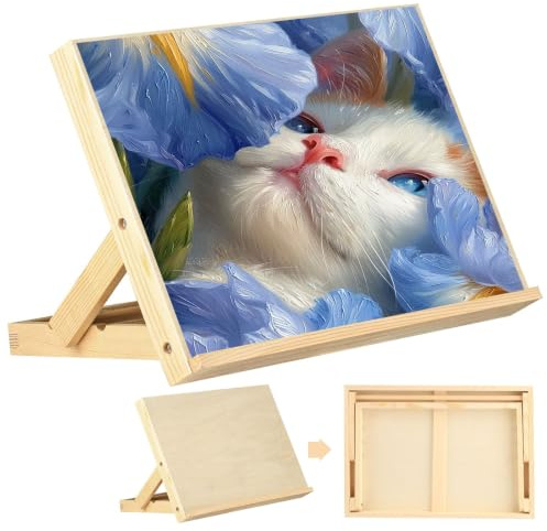 Drawing Board Adjustable Table Easel for Painting Pine Wood Drawing Board | 33×23cm Painting Easels TableTop Easels Portable Folding Desktop Table Craft Workstation for Drawing Painting Sketching Board