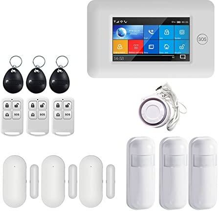 PG-106 4G GSM GPRS Wireless 433 MHz Sistemi di allarme sicurezza domestica intelligente Telecomando APP for Per casa e garage(YS021-PG-106-4G-WH-F)
