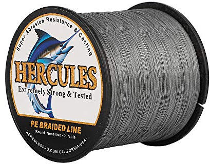 HERCULES Super Cast 100m - 2000m Yards Geflochtene Angelschnur 10lb - 300lb Test für Salzwasser Süßwasser PE Geflecht Fischdraht Superline 8 Stränge