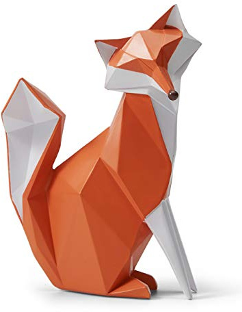 Amoy-Art Zorro Figura Decorativa Animal Escultura Estatua Modern Regalo Interior Arte Resina Decoración del Hogar 20cm