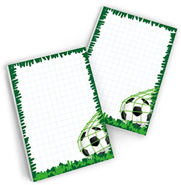 Junaversum 12 Mini-Notizblöcke Fussball Fußball Mitgebsel Gastgeschenk beim Geburtstag Kindergeburtstag Jungen