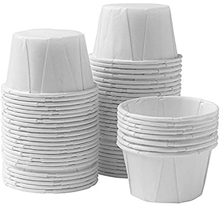 Vakly Paper Souffle Cups 1 oz (1000 Pack) – Disposable Medicine & Portion Cups for Medication, Pills, Condiments, Food Tasting & Sample Serving