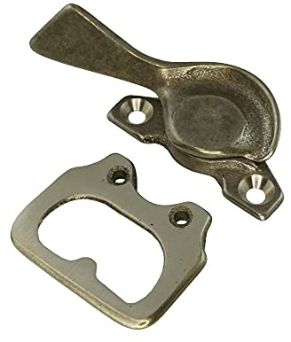 WRS 1-1/4″ Sweep Lock & 5/8 Keeper Set – Window Sash Lock for Double Hung Windows Security, Fix Broken or Loose Window Locks for Homes & Businesses - White Bronze