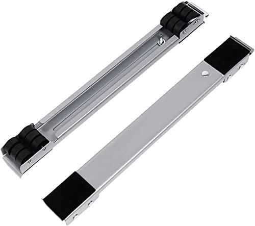 Appliance Roller Mover with Foot Brake, Adjustable Extendable Appliance Trolley Roller Wheels for Washing Machine Dryer Fridge Furniture