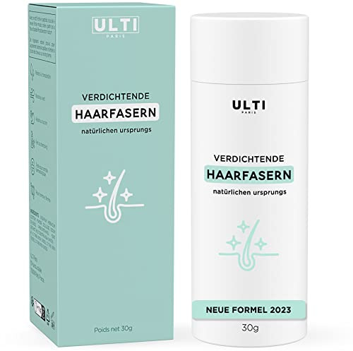 Ulti Paris Fibras Capilares - 27g - Polvos pelo Hombre y mujer | 100% natural (castaño medio) - Polvo pelo - Fibra Cabello (27g, castaño medio)