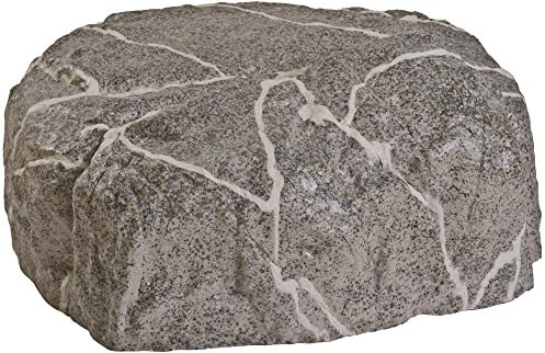 Findlinge Steine für Garten, Kunststein, Abdeckstein - Steinabdeckung für Trafohaus, Schachtabdeckung, Filterabdeckung - Hohler Kunstfelsen, Felsen Groß und Belastbar Ø80cm (M-03, Gestreift)