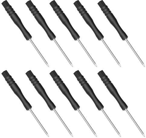 FOCMKEAS 10 Pcs Mini Phillips Screwdriver, 2mm Cross Head, 83mm, Black