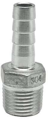 OSMARI 1/8 1/4 3/8 1/2 3/4 1 2 NPT männlich 6 8 10 12 13 14 15 16 19 20-52mm Schlauchtülle 304 Edelstahl Rohrverschraubung Anschluss-NPT - Widerhaken,3l4 NPT -19mm,Außengewinde