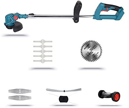 Tagliasiepi elettrico, Tagliaerba elettrico da 1800 W Tosaerba a batteria Tagliasiepi Potatura elettrica da giardino portatile regolabile Facile da avviare e maneggiare(Color:Without battery set)