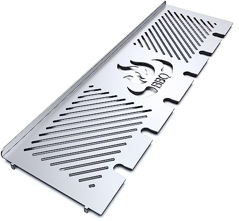 teileplus24 Warmhalterost kompatibel mit Jamestown Knox und Maddox | Edelstahl mit Logo Passgenau Drumstick Halterung Gasgrill