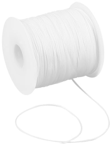 SUNNYCLUE 100 Yards/92 m 1mm Weiße Nylonschnur Nylonschnur Chinesisches Knüpfen Perlenfaden Beschläge Für DIY FreundschaftsarmBands Halskette Schmuckherstellung Basteln Stricken Makramee Windspiel Dez