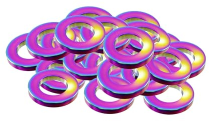 RISON-Titanium Arandelas Planas de Titanio GR5 M8, 10 Piezas Arandelas Metalicas de Seguridad Redonda DIN125, Arandelas para Tornillos Pernos Sujetadores, Fontanería y Bloqueo