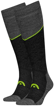 HEAD Kneehigh Kneehigh Lot de 2 paires de chaussettes de ski unisexes pour débutants