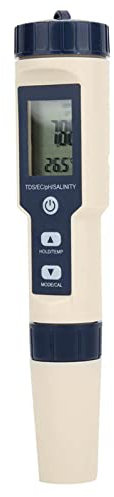 Penna Multifunzionale per la qualità 'acqua Digitale PH Tester, Misuratore di Temperatura della salinità TDS EC con Compensazione Automatica della Temperatura per Laboratorio