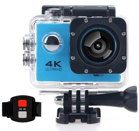 LASIEYO Waterproof Camera Underwater, 4K WiFi Action Camera 170 Degree Wide Angle Ultra HD 30M Depth Waterproof Camera