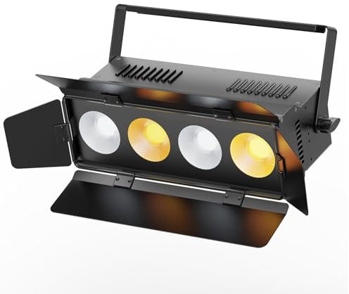 200W COB Par Licht 2 in 1 Kalt/Warmweiß Lichteffekte LED Par Strahler 3200K/6500K Bühnenlicht mit Verdunkelungspanel dmx512 Spotlight für Bühne Kirche Club Party Lichttechnik Hochzeit Beleuchtung