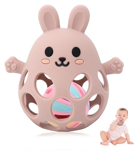Sichy Mordedor Bebe, Juguetes de Dentición de Silicona para Bebé, Accesorio de Enfermería la Dentición sin BPA para Bebés, Juguetes Bebe 0-3 3-12 Meses, Regalo Bebe Recien Nacido Niño Niña
