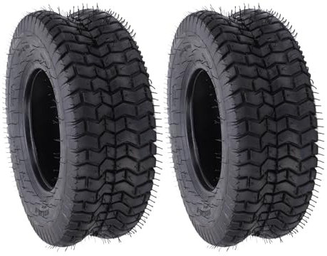 Pneus de Tondeuse à Gazon sans Chambre à Air 16x6, 50-8, Pneus de Tracteur de Jardin Robustes à 4 Plis pour Tondeuses, Voiturettes de et équipement de Pelouse, 2 Pièces