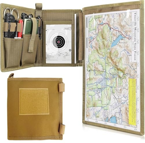 Peminkoo Bolsa de almacenamiento para tarjetas tácticas, bolsa plegable para artículos pequeños, bolsa de herramientas de utilidad al aire libre, senderismo, camping, accesorios de caza (caqui)