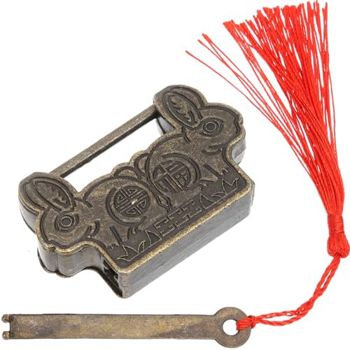 DOITOOL Holzkistenschloss Vintage-retro-design Mit Schlüssel Kompakt Und Stabil Aus Zinklegierung Für Schmuckschatullen Und Antike Möbel Einfache Installation Und Verwendung