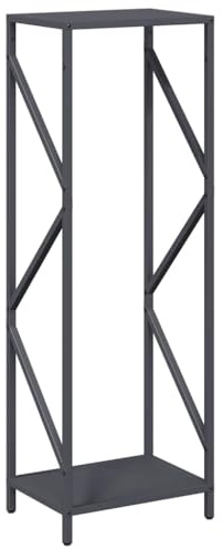vidaXL Brennholzregal Anthrazit 34x25x100 cm Kaltgewalzter Stahl, Kaminholzregal, Kaminholzständer, Holzlager, Feuerholzregal, Kaminholzlager