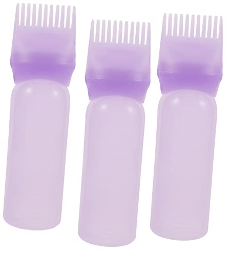 TOVINANNA 3 Piezas Botellas De Poción De Permanente Botella Aplicadora Para Raíces Peine Para Tinte De Cabello Para Salón De Belleza