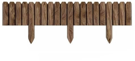 Recinzione autoportante, recinzione per confine da giardino, staccionata in legno, bordo per aiuole con pannello impilabile, per verande (L120XH35cm)