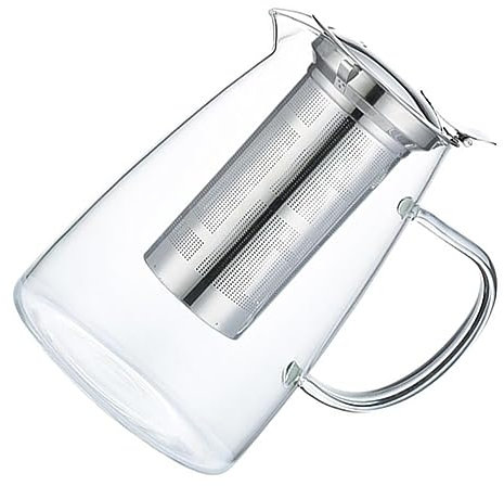 Mikinona Teiera in Acciaio Inossidabile 1250ml Filtro, Separa i Residui del Tè, Pratica per Ristorante e Casa da Tè Colore Casuale