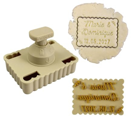 Ausstecher für Kekse – PivoFix® personalisierbar mit austauschbaren Platten (Komplettpaket – Text und Zweige)