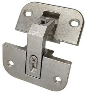 Paquete de 2 bisagras de esquina de acero inoxidable de durabilidad, bisagras ajustables para puerta de gabinete, reemplazo oculto, puerta a prueba de óxido