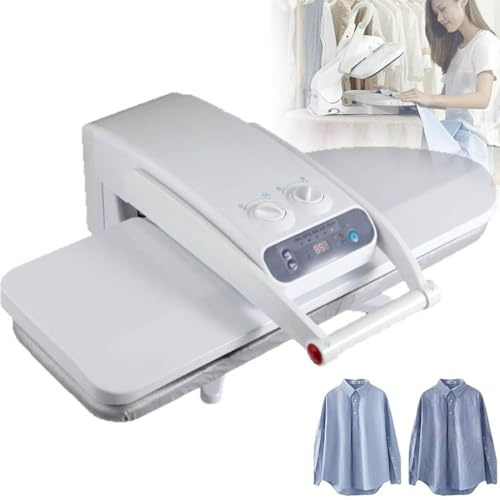 Presse à repasser à vapeur professionnelle robuste avec support et grand réservoir d'eau, idéale pour le linge d'hôtel, les soins infirmiers et les salons de beauté