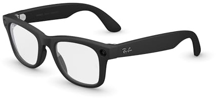 RAY-BAN Meta Gen 2 Wayfarer - AI Glasses for Men & Women - Matte Black - L | 12MP Camera - 3K Ultra HD Video, Voice Command, Open-Ear Audio, 8H Battery, Meta AI App - Clear Lenses