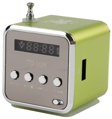 Mini Radio TD-V26 Portable Small Digital Radio with FM Tuner, USB & TF Card Music Player Rechargeable Battery Stereo Speaker Compact Radio for Home Car Travel & Outdoor