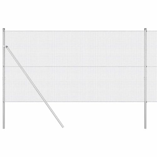 Xhnifbn Recinzione da giardino, 1000 x 140 cm, in acciaio, 14 pali resistenti alle intemperie, a doppia asta, per balcone, terrazza, recinzione per cani