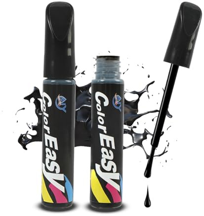 Aelxveba 2 Stück 12ml Metal Reparatur Lackstift für Auto, Auto Lackstift Schwarz Glänzend, Autolack Reparaturstift für Kratzer, Autolack Kratzer Reparaturs Stift, für die Reparatur von Kratzern