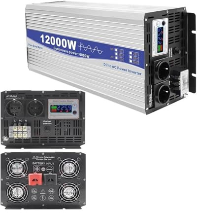 Onduleur 6000W 8000W 12000W 12V 24V 48V Vers AC 220V 230V À Onde Sinusoïdale Convertisseur Puissance Transformateur Tension Solaire Pour Voiture Convertisseur Onduleur(EU-12000W-220V-48V)