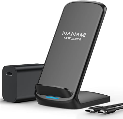 NANAMI Fast Wireless Charger,15W Induktive Ladestation mit 20W USB ladegerät für Samsung Galaxy S26/S25/S24/S23/S22/S21/S20/S10/S9,für iPhone 17/Air/16/15/14/13/12/11//X/XS/XR/8/8 Plus Google Pixel LG