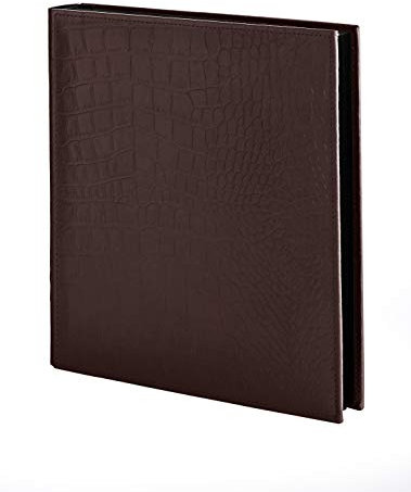 Weddix Fotoalbum aus Leder zum selbst gestalten, Mocca Braun, 25 x 23 cm Fotobuch für Fotos der Hochzeit, Baby-Fotos, Erinnerungsbuch als Geschenk