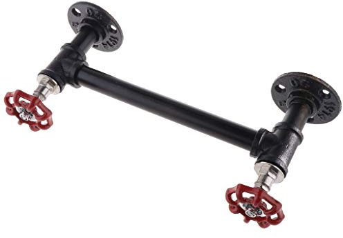 Vintage Industrie Rohr Handtuchstange Handtuchhalter Geschirrtuchhalter Haken für Bad Küche - B