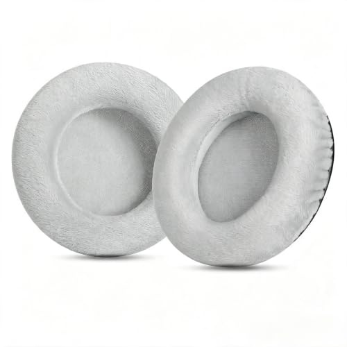 Velvet Soft Ear Pads Replacement for Samson SR850 SR-850 Headphones (Grey) | Earpads Cushions Covers Pillow Earmuffs High Quality Foam and Softer Memory Foam
