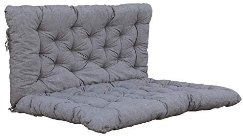 Ambientehome Palettenkissen inkl. Rückenteil Sitz/120x80, Rücken 120x60 hellgrau
